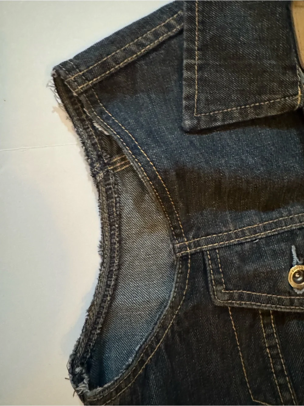 Vintage RG 512 Sleeveless Blue Jean Jacket - Picture 12 of 13